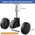 Set Of 5  2 Inch Office Chair Wheels  Solid Plastic Casters Wheels Replacement 