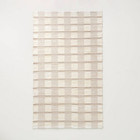 3 x5  Rib Stripe Plaid Handmade Woven Accent Rug Tan cream khaki - Hearth  