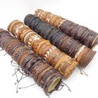 New 30pcs pack Black brown Retro Men s Women s Handmade Surfer Leather Bracelets