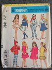 Vtg 1960s Barbie Skipper Doll Lot 2 Sewing Patterns Simplicity 5861 Mccalls 7841