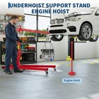 2-ton Folding Hydraulic Engine Hoist Shop Crane Combo  4-position Boom