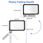Magnifying Glass Folding 4x 20x Large Page Handheld Magnifier For Reading