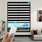 Motorized Zebra Blind 85  Blackout Roller Shade Waterproof Window Treatment