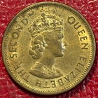 High Grade Au 1965 British East Caribbean 5 Cents Coin-dec644