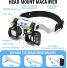 Magnifying Glasses For Close Work-jewelers Headband Magnifier With Led Lights