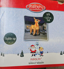 Gemmy 14ft Tall Colossal Standing Rudolph W  Scarf Christmas Inflatable