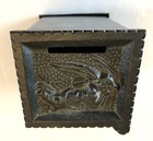 Vintage Cast Iron Coin Metal Bank Combination Door Safe  made Usa