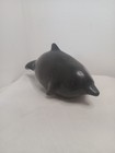 Vintage Hand Carved Inuit Beluga Whale Green Soapstone Serpentine  9  Unsigned
