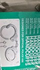 Handcuffs Double Lock Nickel Plated Steel W  2 Keys Police Use   New   Free Ship