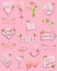 20 Pcs Rose Gold Wedding Photo Booth Props Pre-assembled Bachelorette Party