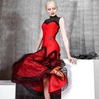 Latin Tango Modern Dance Performance Dress Red Waltz Long Dress Rhythm Dancewear