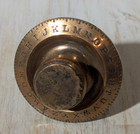 Antique Copper Safe And Lock Dial  A-z Alphabet Marks No Movement Engraved Brass