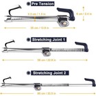 Car Hyperbolic Lock Core Extendable Double Hook Steering Wheel Lock Anti Theft