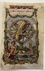Armillary Celestial Sphere C 1760-90 Nice Hand Colored Engraved Print Cherub
