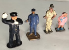 Lot Of 8 Lead Figures Barclay manoil Railroad Little People Figures Vintage