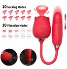 Rose Sucking Clit Vibrator Dildo Thrusting G-spot Massager Sex Toys For Women