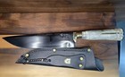 Custom Made Chef Knife W  Handmade Leather Sheath