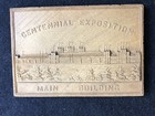 1876 Centennial Exposition Pressed Wood Souvenir  With Main Building Pictured