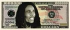 Pack Of 100 Bob Marley Reggae Music 1 Million Dollar Collectible Novelty Money