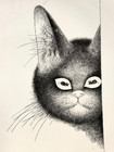 Dubout Cat Plate Painting Pl1998 Sweet Eyes Editions Clouet 10 5  Plate