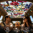 Window Privacy Film  Static Cling Stained Glass Window Film Decorative