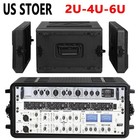 6u Rack Case Shallow 12 17  Deep Flight Case Shock Mount For Amplifier Pro Audio