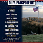 20  Delta Sectional Residential Flagpole  silver 