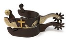 Aj Tack Praying Cowboy Antique Brown Spur Package