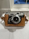 Vintage Graflex Graphic 35 35mm Film Camera  Silver  With Leather Case