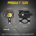 2pcs Motorcycle Driving Led Fog Lights Spotlight Lamp Universal Amber Yellow