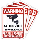 4-pack No Trespassing Signs Private Property 10x7 Inch Rust-free Aluminum