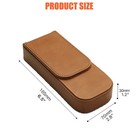 Leather 3 Slots Hard Fountain Pen Case Stationery Storage Box Organizer Gift Us