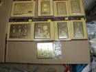 Lot Of 9 Vintage Brass Wall Electrical Outlet   Light Switch Covers Assorted