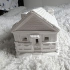 Ready-to-paint Unpainted Ceramic Bisque Diner Building House Figurine