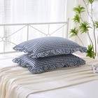 2 Pack Navy Blue White Plaid Ruffle 26  X 20   pack Of 2  Navy Blue white Plaid