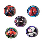  5  Pc Set 1  Glass Dome Fridge Magnets Comic Book Spiderman Superhero Villains