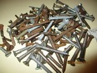 130 - Vintage Flat Head Steel Wood Screws  Nice Mixed Lot   1 2  - 2  Long     1