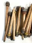 Wood Bobbins Spools Wooden Industrial Style  Metal Top 8  Wooden Quills Lot-30 