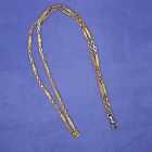 Vtg 12k Ge  gold Electroplate On Sterling 25  Fancy Link Necklace W watch Hook