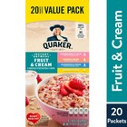 Quaker Instant Oatmeal  Fruit   Cream Variety Pack  20 Packets