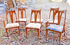 Vintage Set Of 6 Mid Century Modern Chairs   Shipping Available  