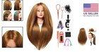 Hair Mannequin Head 28  Real Hair Training Head For Cosmetology With 9 Tools