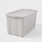 45gal Latching Wheeled Tote Gray - Brightroom