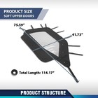 Soft Upper Doors Cab Enclosure Windows Compatible 2014-2022 Black 2 Pcs