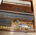 Vintage Wrico Drafting Lettering Set W  Scriber Guide In Wooden Case