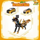 Collision Transforming Dinosaur Car Toy  Magnetic Toy Cars Transform Gold 