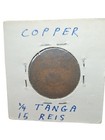     india Portugieza Tanga 1881 Ludovicus Ottavo Unc Copper Coin