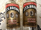 2 --  J  T  S  Brown Kentucky Ky Straight Bourbon Whiskey Glass Bottles Est 1855