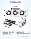 Uueego 12v Rv Refrigerator Evaporator Fan   with Three 2 5  Powered Fans     