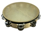 Set Of 2 - Zenison 10  Tambourines Double Row 18 Jingles Round Head Drum Round